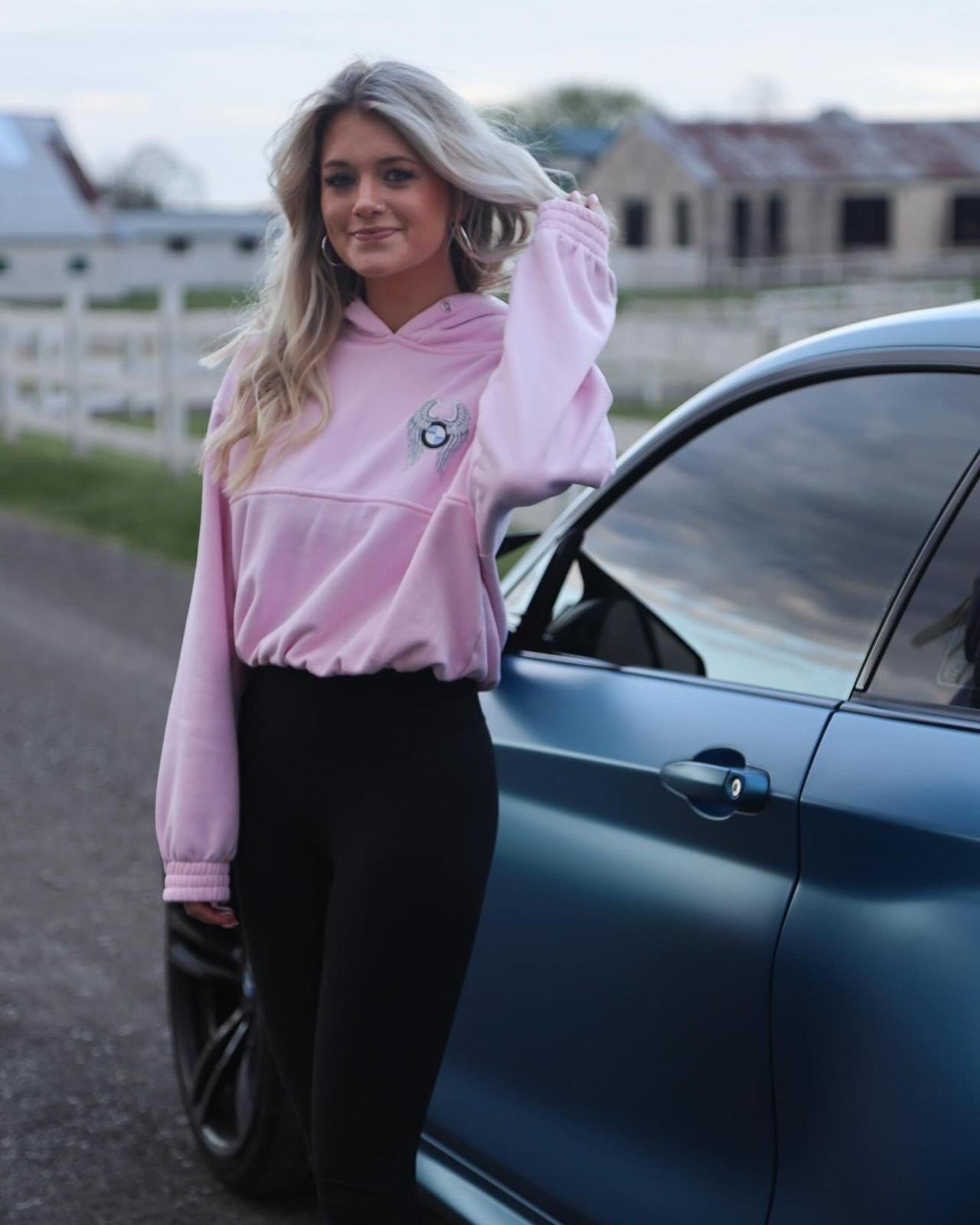 Pink Bimmer Angel Hoodie
