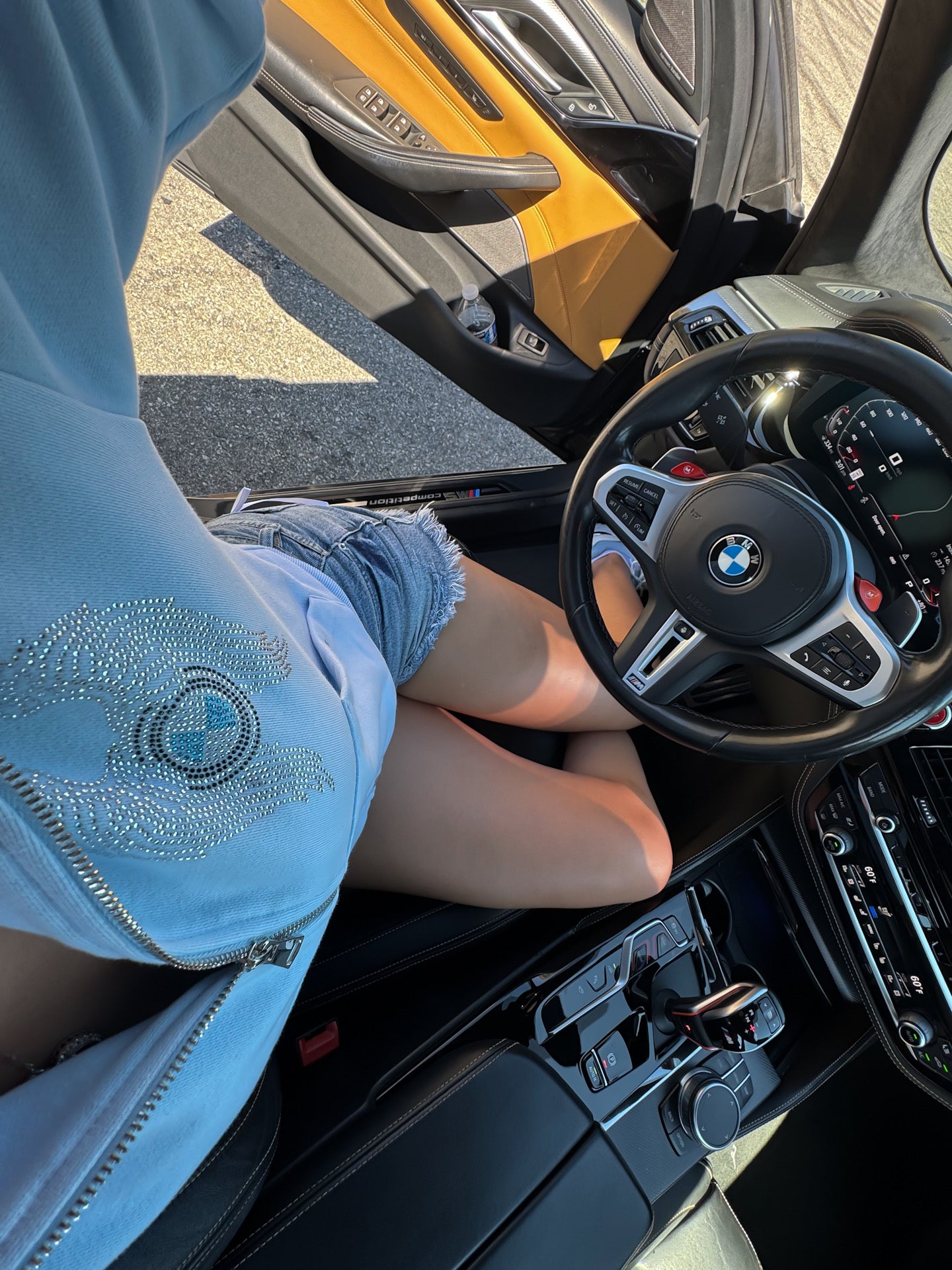 Baby Blue Bimmer Angel Hoodie