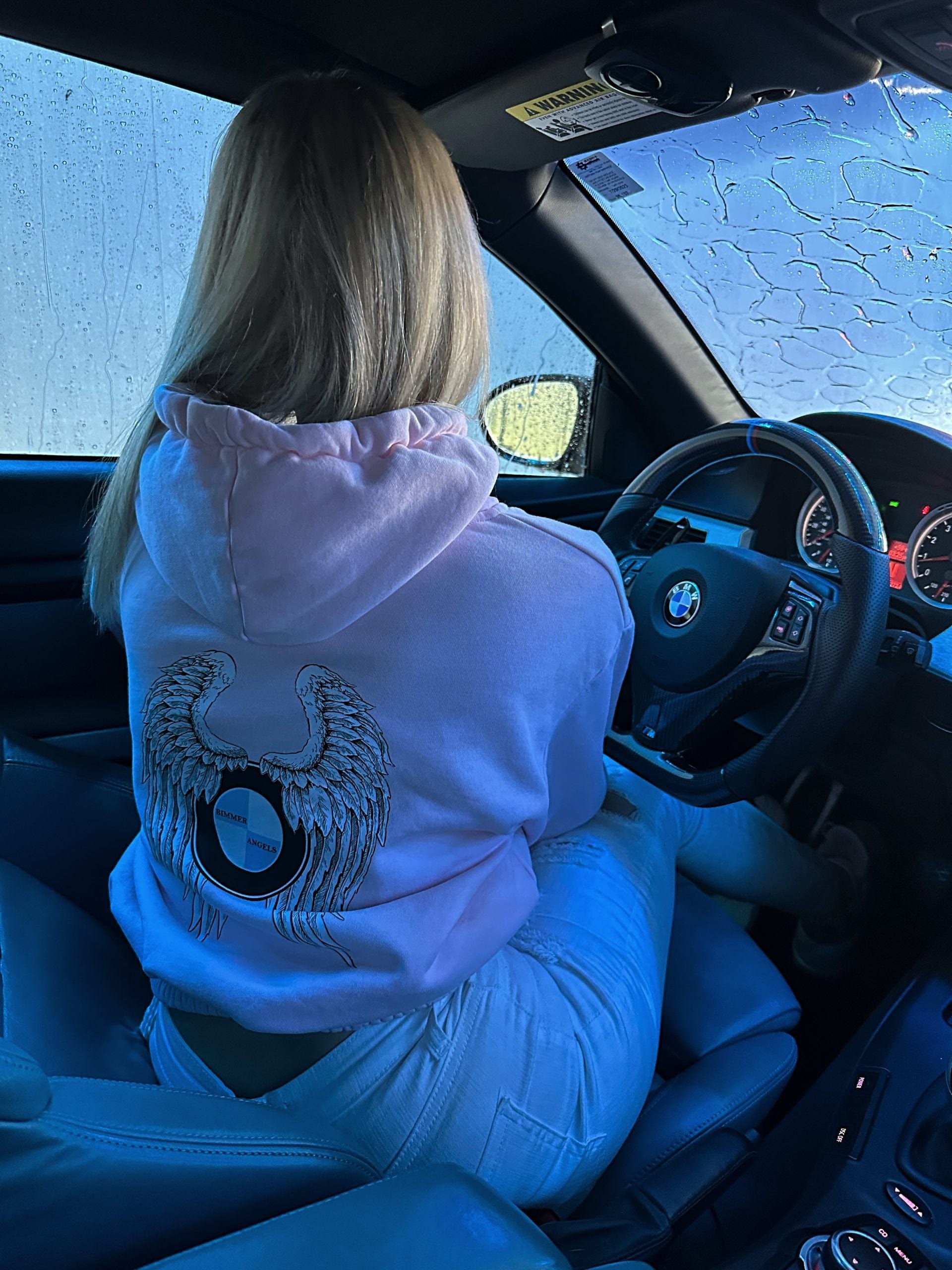 Pink Bimmer Angel Hoodie