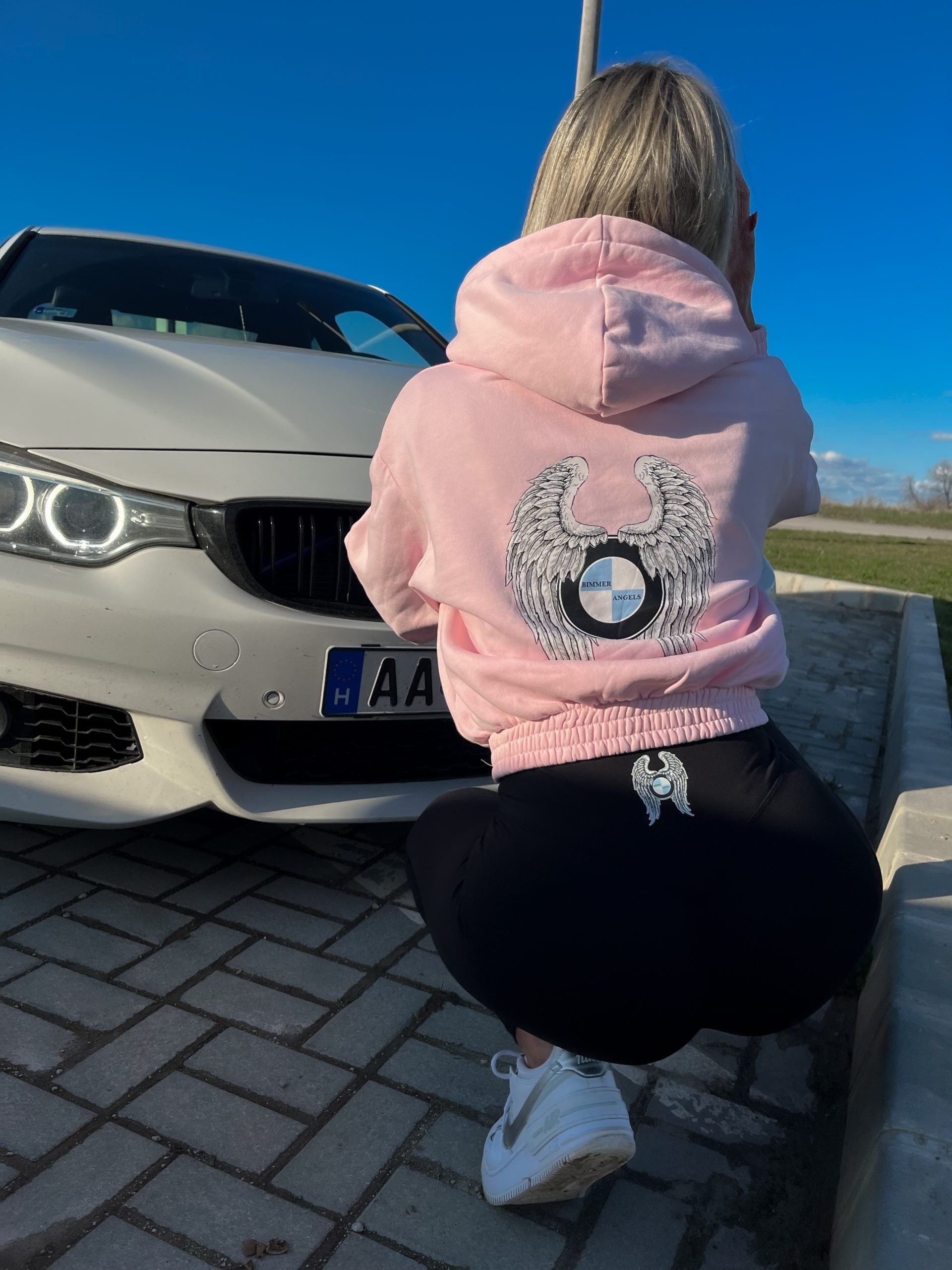 Pink Bimmer Angel Hoodie