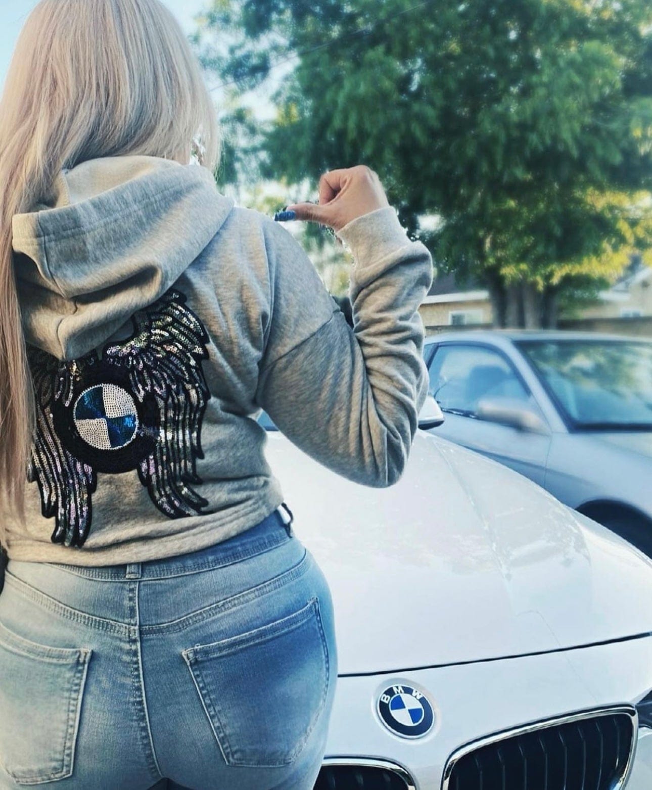 Bimmer Angel Grey Hoodie