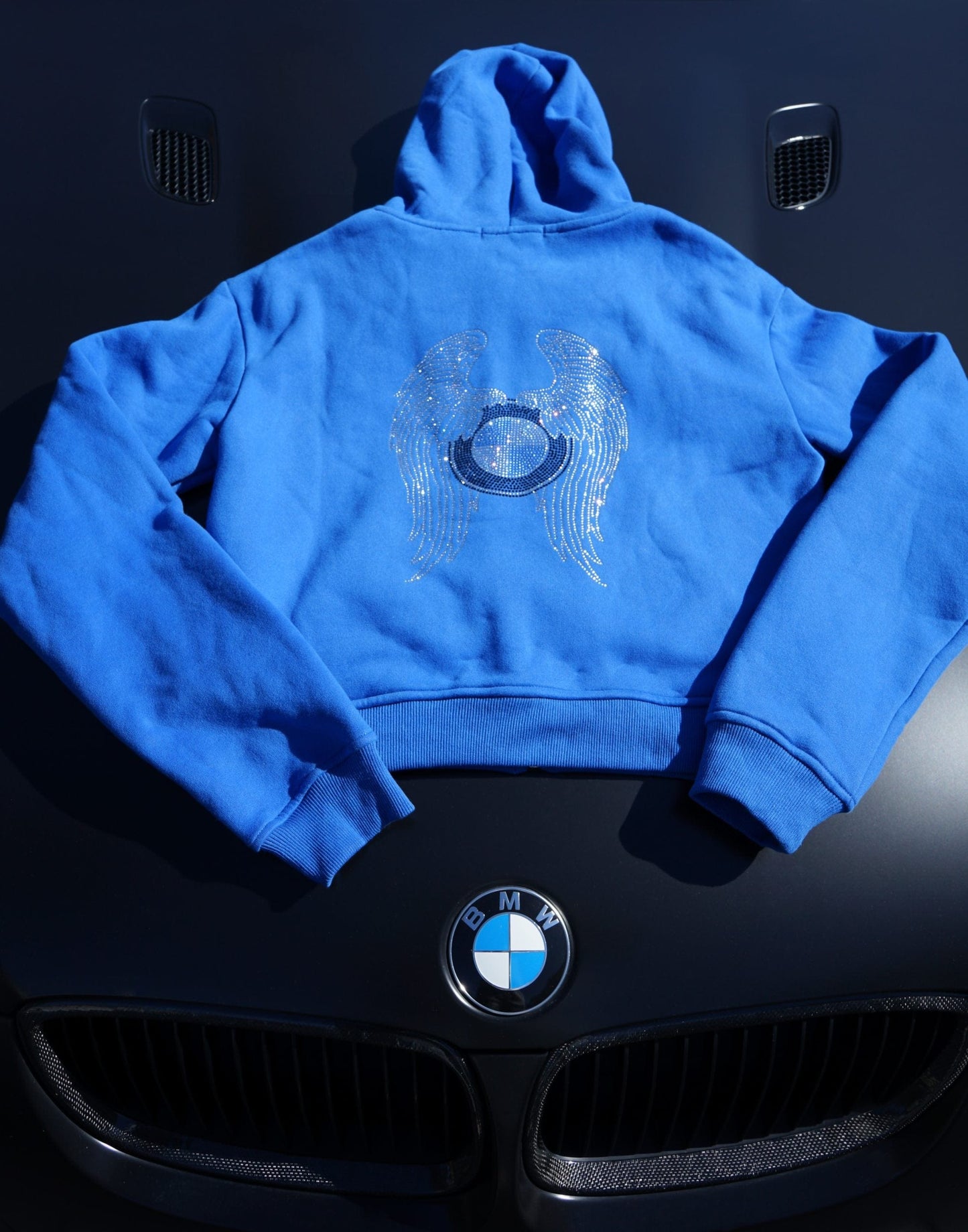 BMW Angel Women's Blue Hoodie - Bimmer Angels