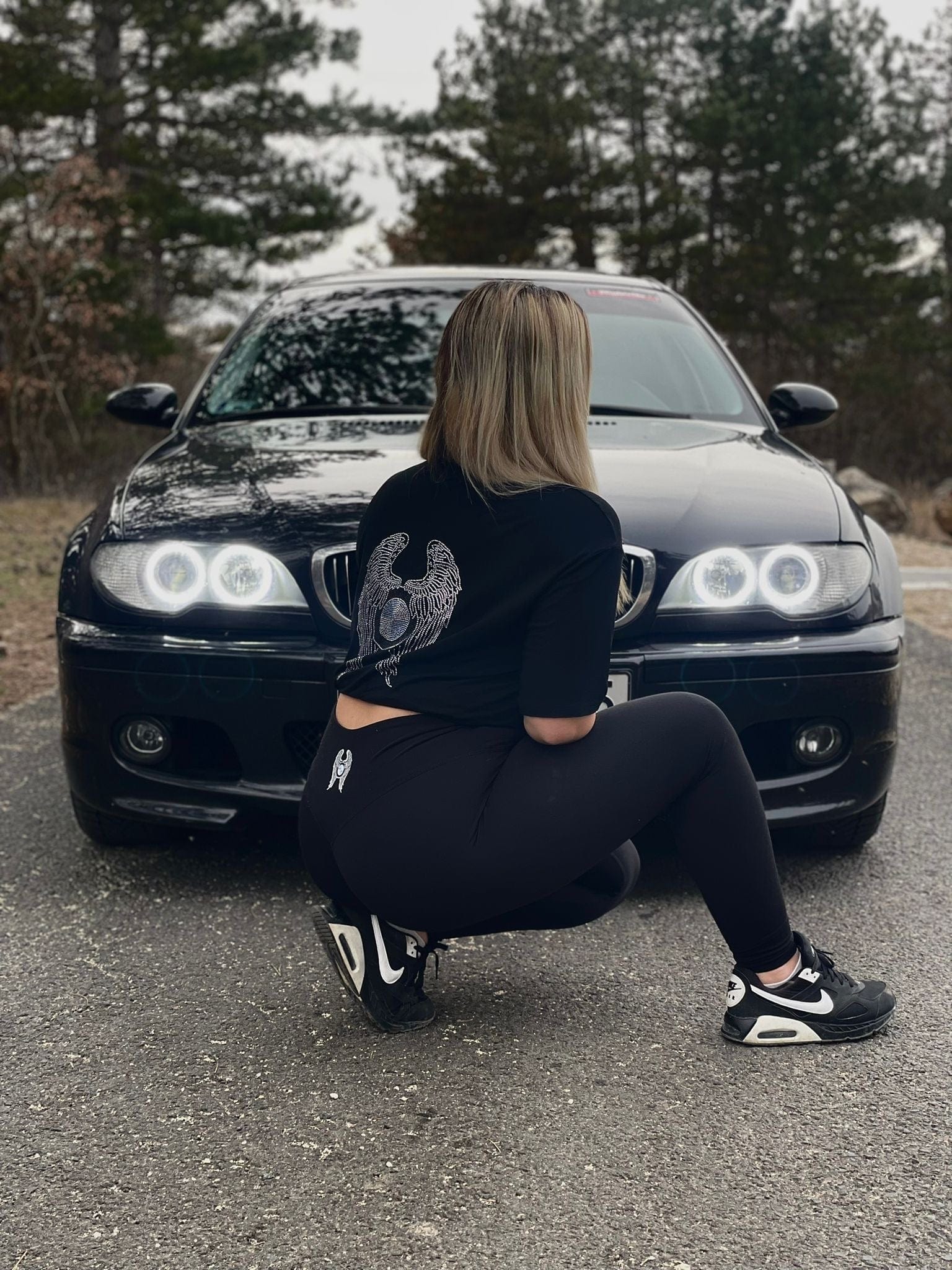 BMW Angel Women's Black Leggings - Bimmer Angels