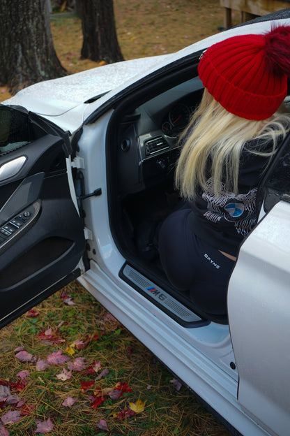 Crimson Red Fur Pom Beanie - Bimmer Angels
