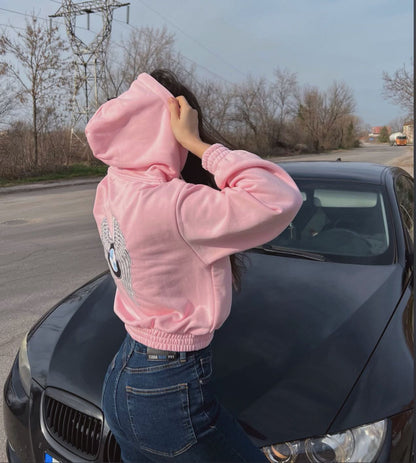 Pink Bimmer Angel Hoodie