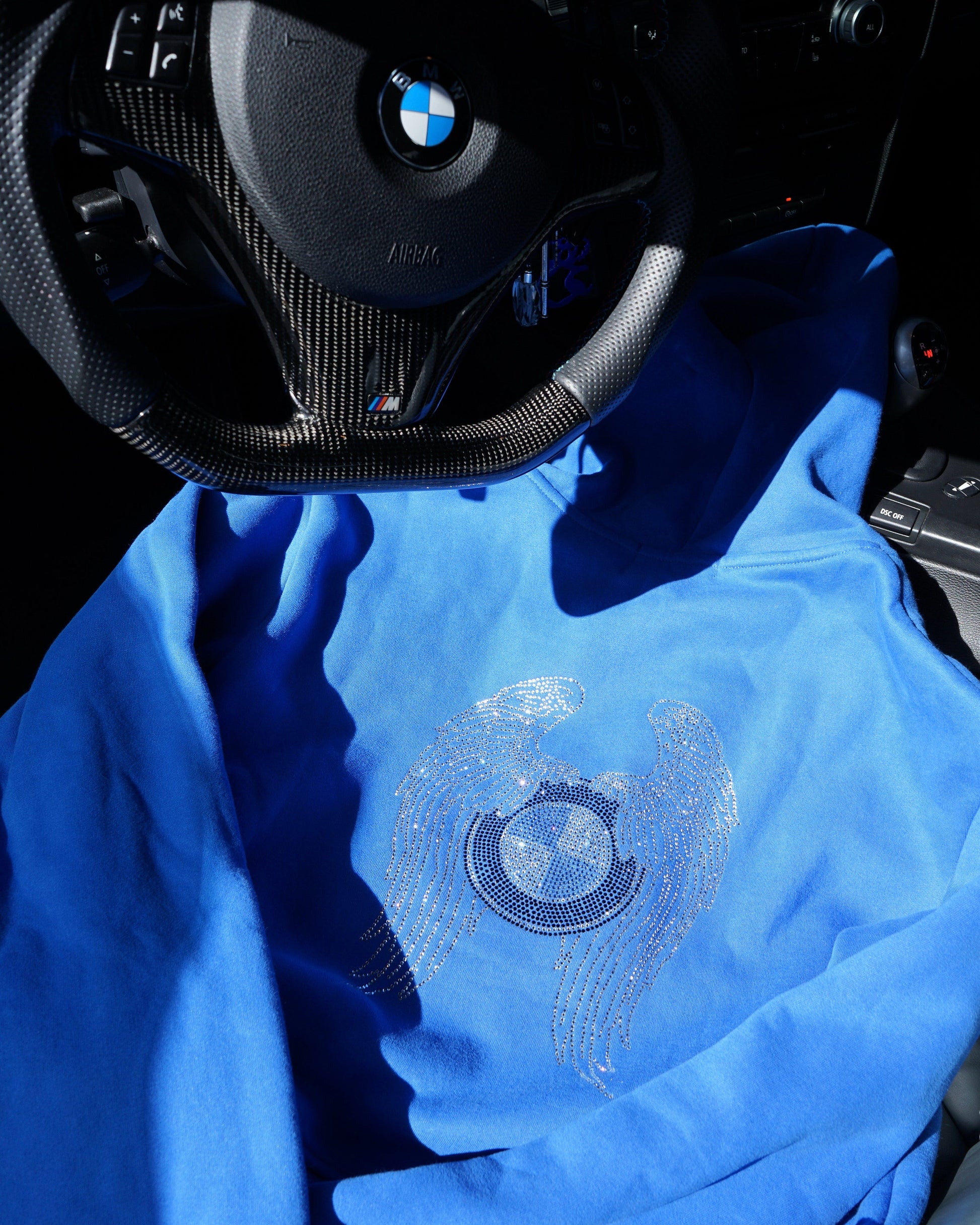 BMW Angel Women's Blue Hoodie - Bimmer Angels