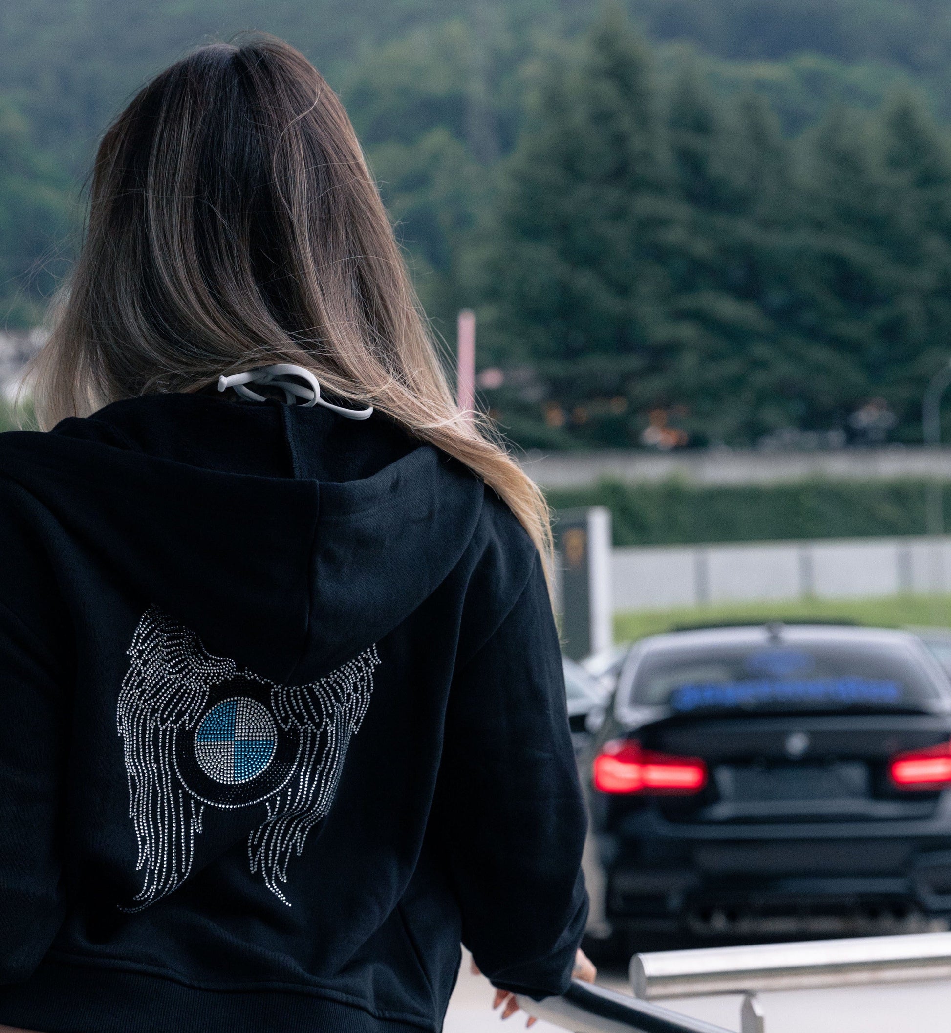 Iconic Black BMW Angel Hoodie - Bimmer Angels