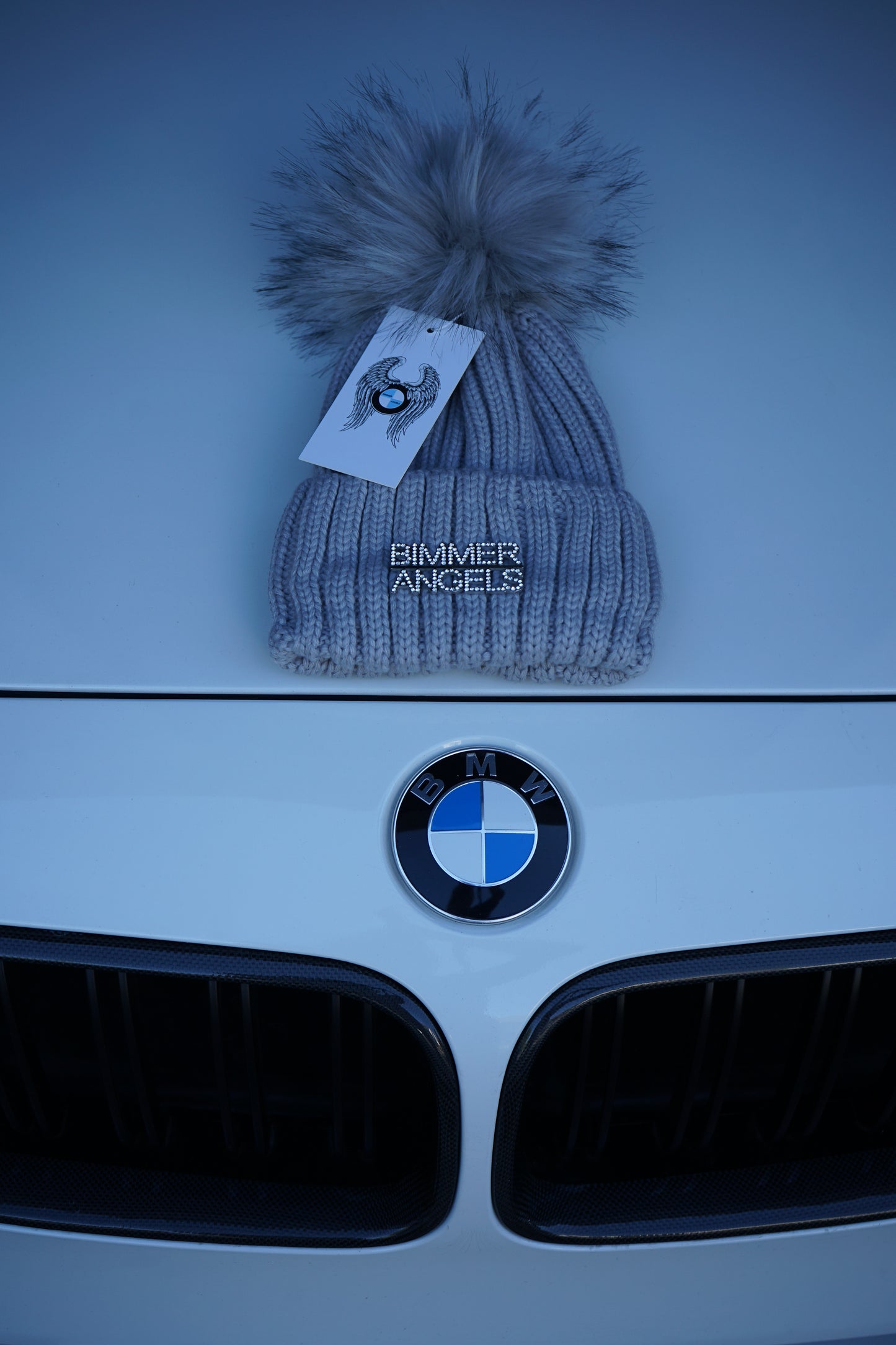 Bimmer Engel graue Mütze