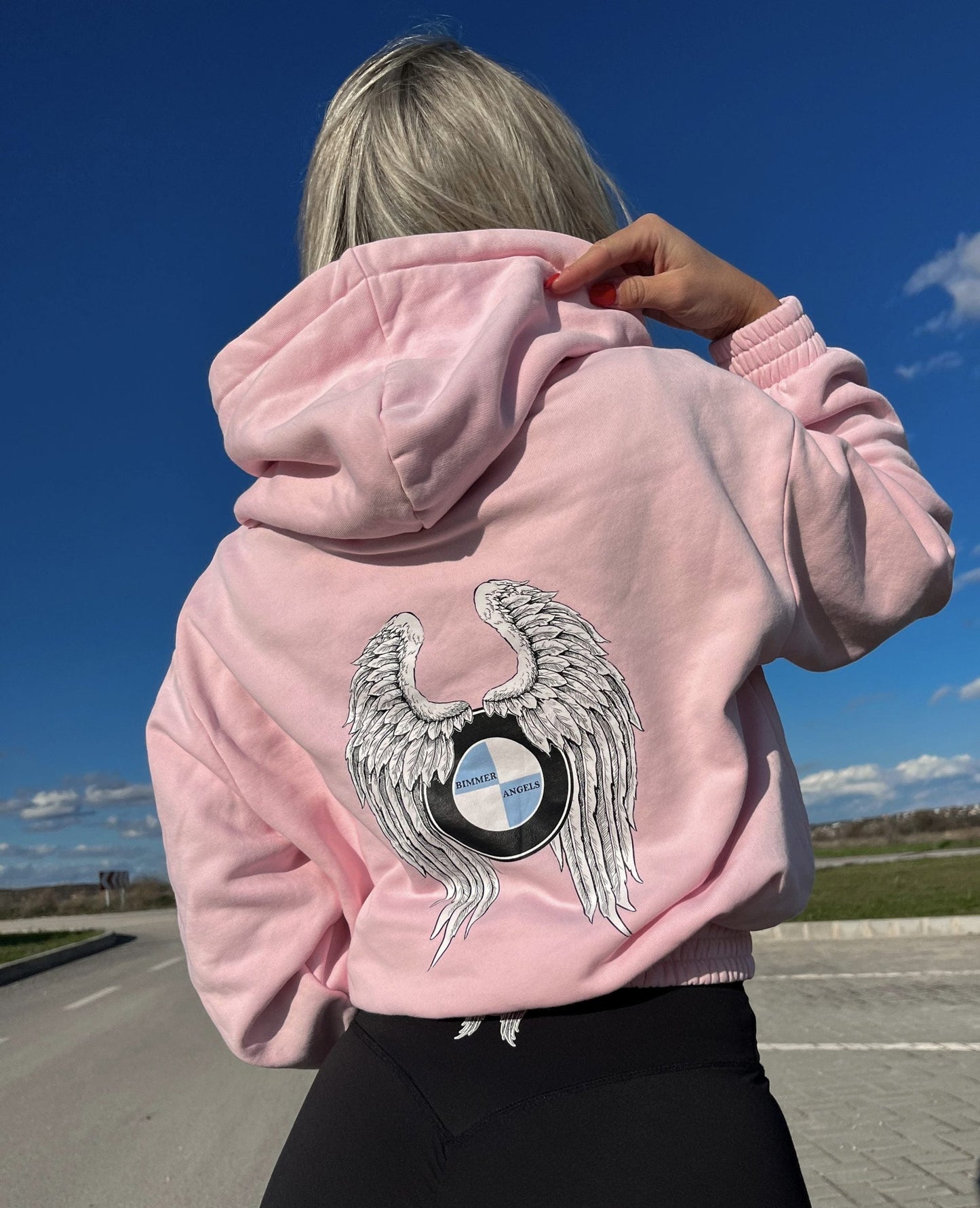 Pink BMW Angel Hoodie - Bimmer Angels