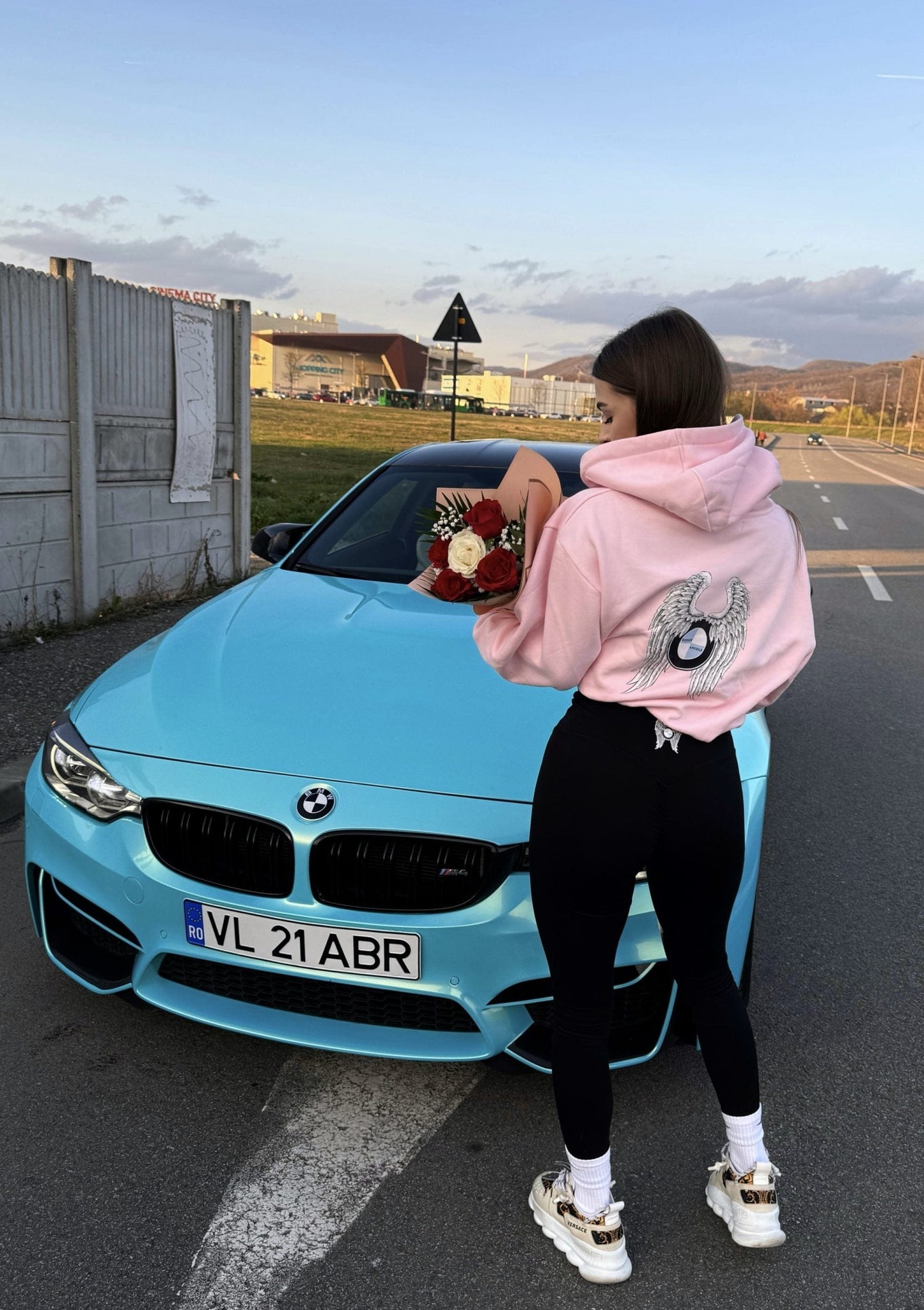 Pink Bimmer Angel Hoodie