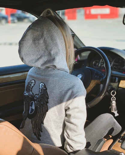 BMW Angel Grey Hoodie - Bimmer Angels