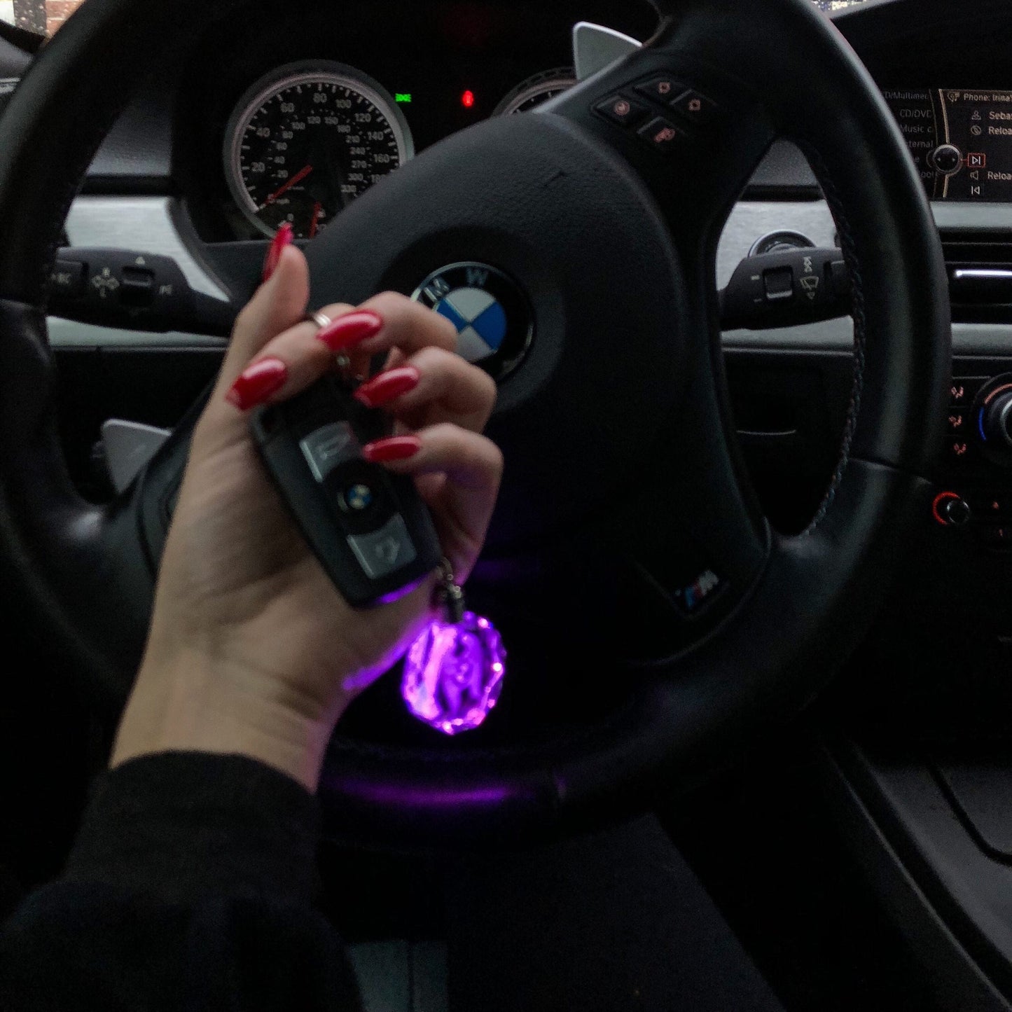 Bimmer Angel Crystal Keychain 