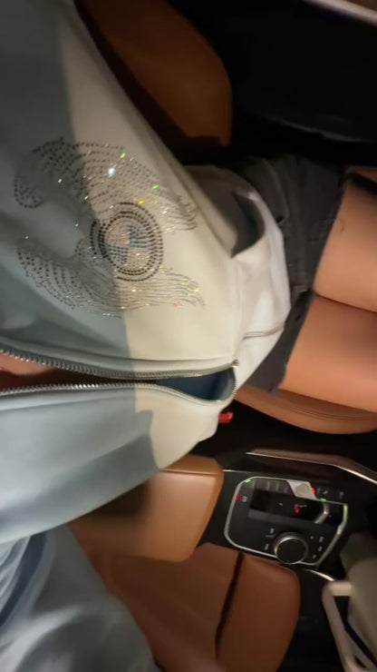 New Baby Blue Bimmer Angel Hoodie