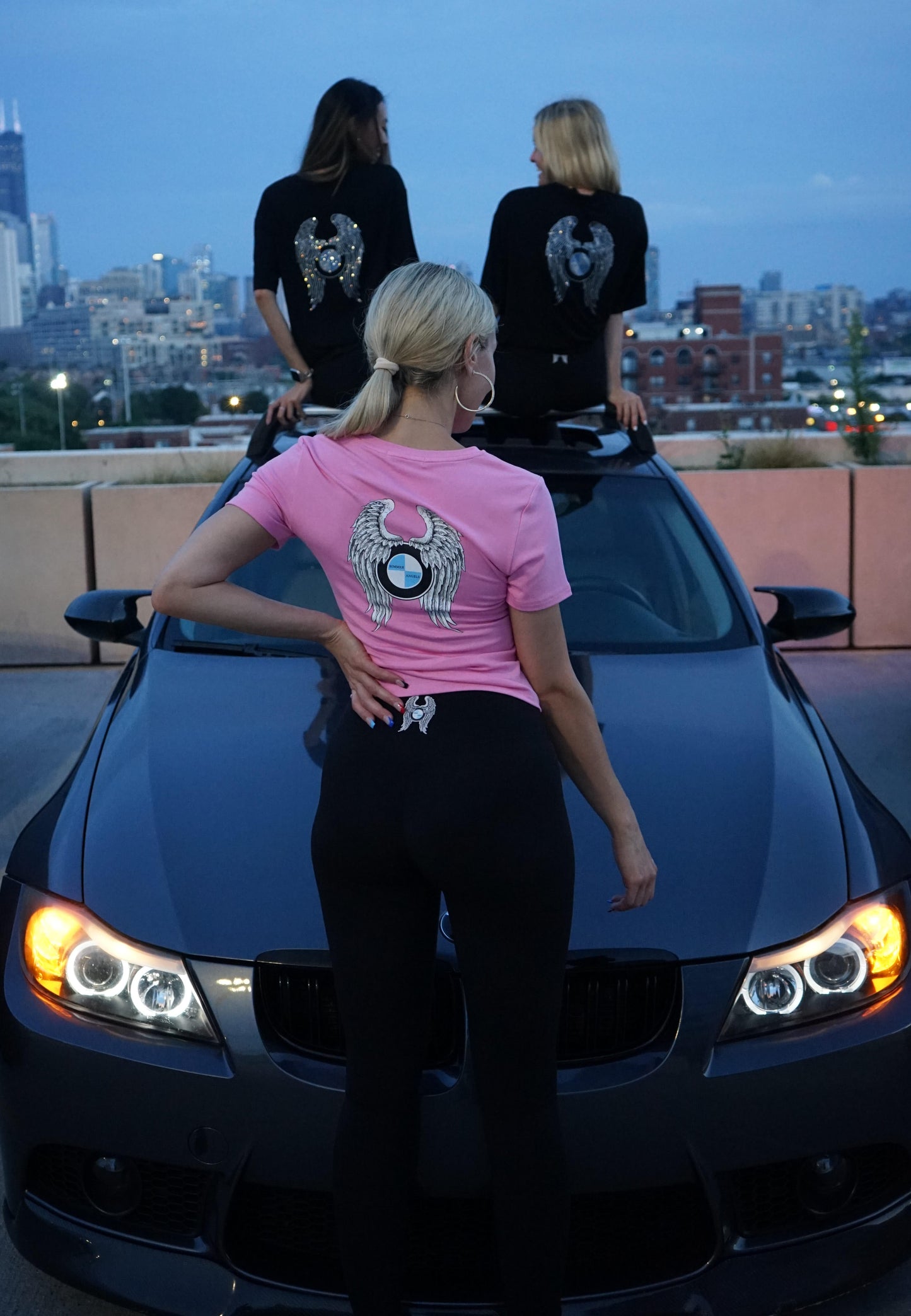 BMW Angel Women's Pink T-Shirt - Bimmer Angels