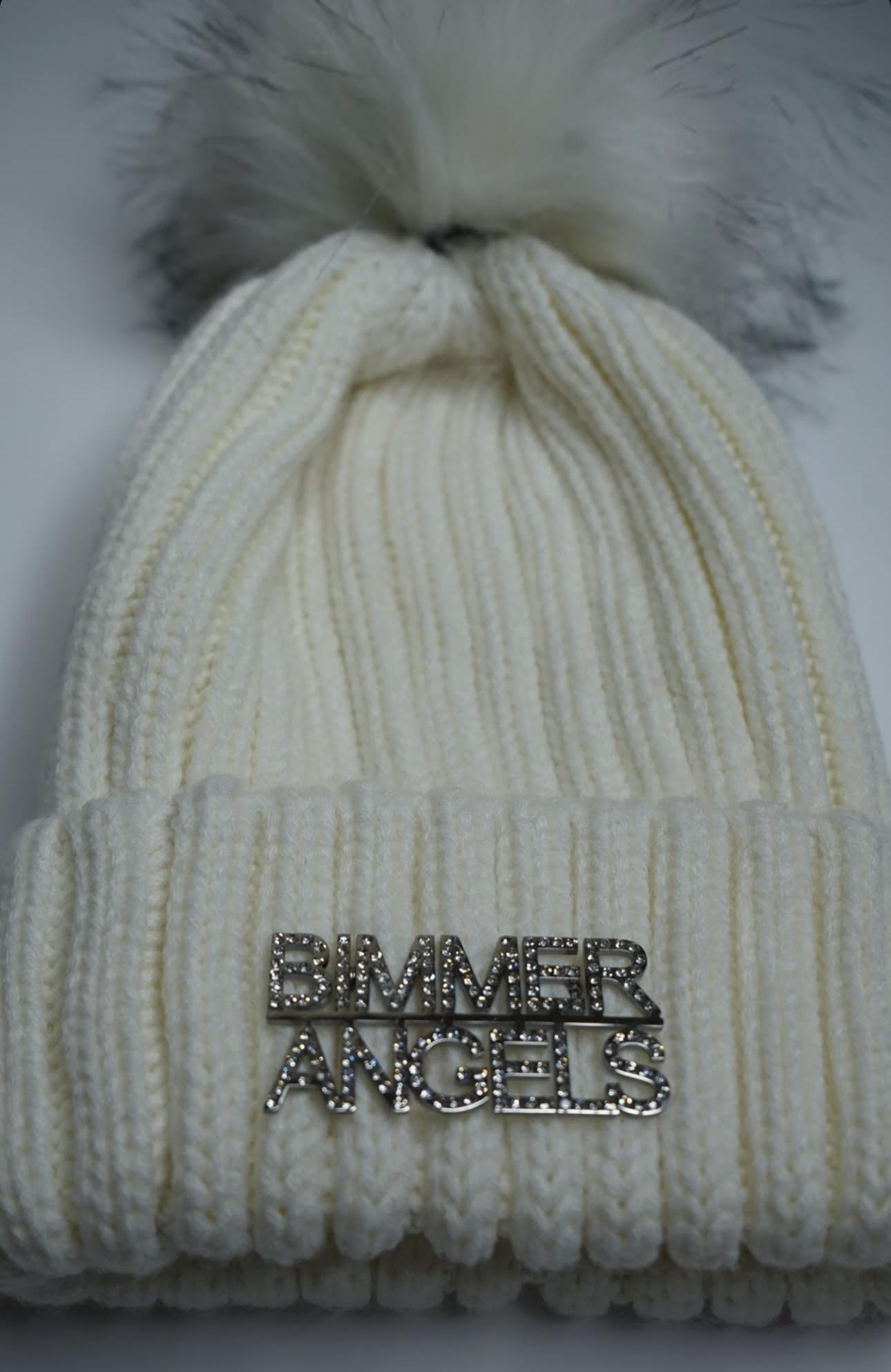 Bimmer Angels White Beanie